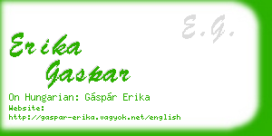 erika gaspar business card