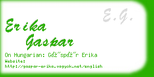 erika gaspar business card